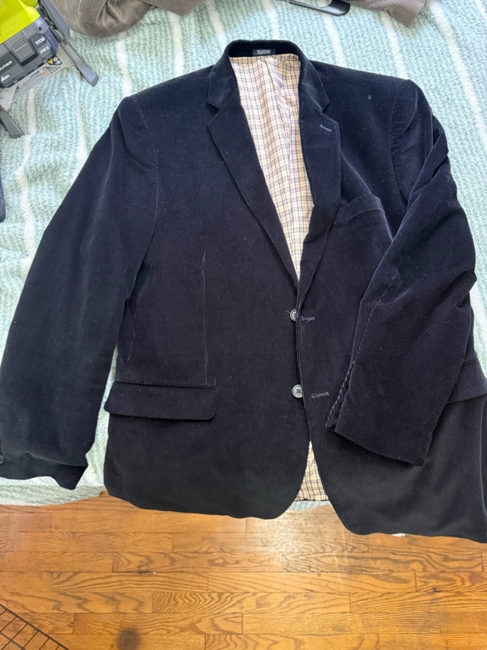 Saddlebred Black Corduroy Sport Coat Blazer
